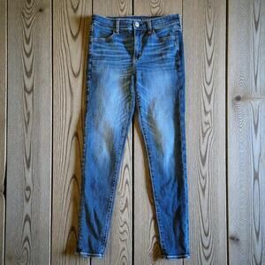 American Eagle Women's Hi-Rise Jegging Jeans Size 8 Long Stretch Blue